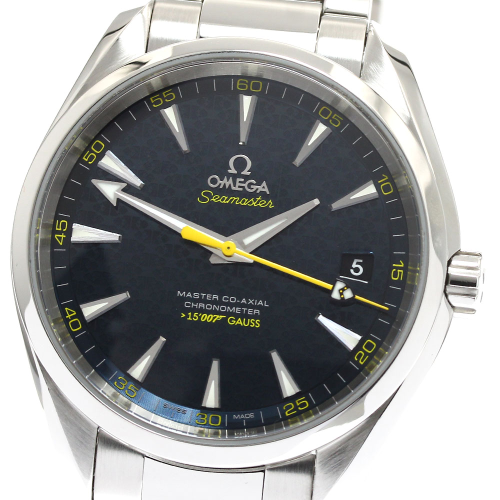 オメガ OMEGA 231.10.42.21.03.004 シーマスター アクアテラ ジェームズ・ボンド007 リミテッド 自動巻き メンズ 良品 保証書付き_888086【中古】 331,551円
