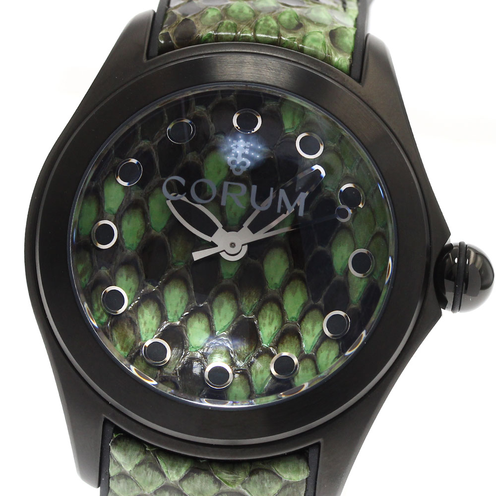 コルム CORUM 082.410.98/0337 PV01 砂上の楼閣 42 緑であること リミテッド 自動小銃一巻き メンズ 美品 御墨付き付き添い人_890584【中古】