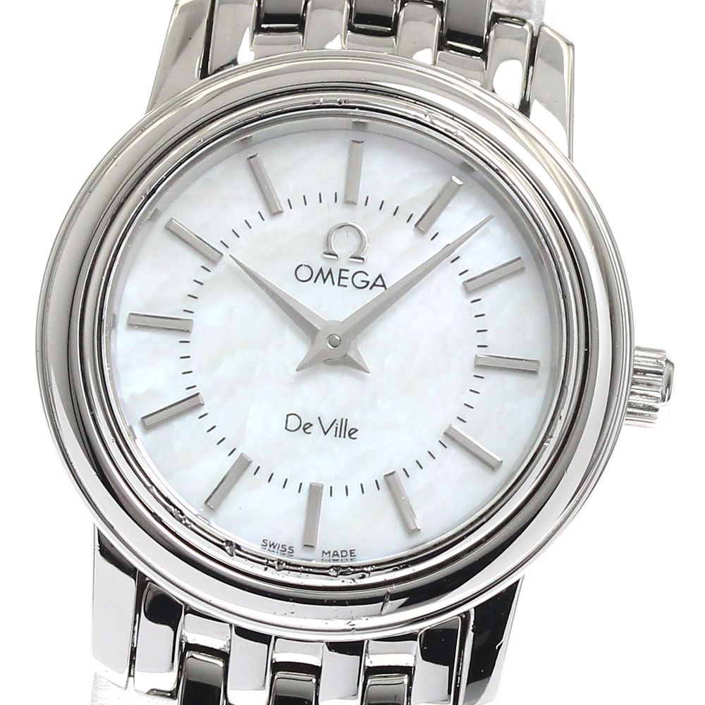 オメガ OMEGA 4570.72 デビル プレステージ クォーツ レディース 保証書付き_886435【ev20】【中古】