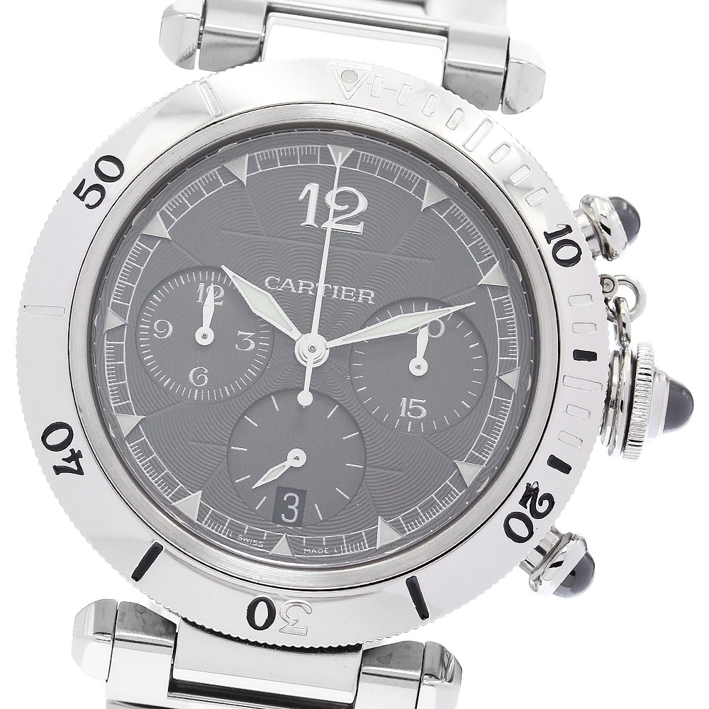 カルティエ CARTIER W3105155 パシャ 38ミリ クロノグラフ デイト 自動巻き メンズ _887310【中古】｜CLOSER