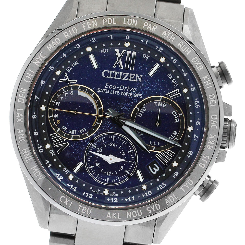 シチズン CITIZEN CC4015-86L アテッサ コズミックブルー コレクション 世界限定1300本 ソーラー電波 メンズ 良品 箱・保証書付き_891245【ev10】【中古】 76,121円
