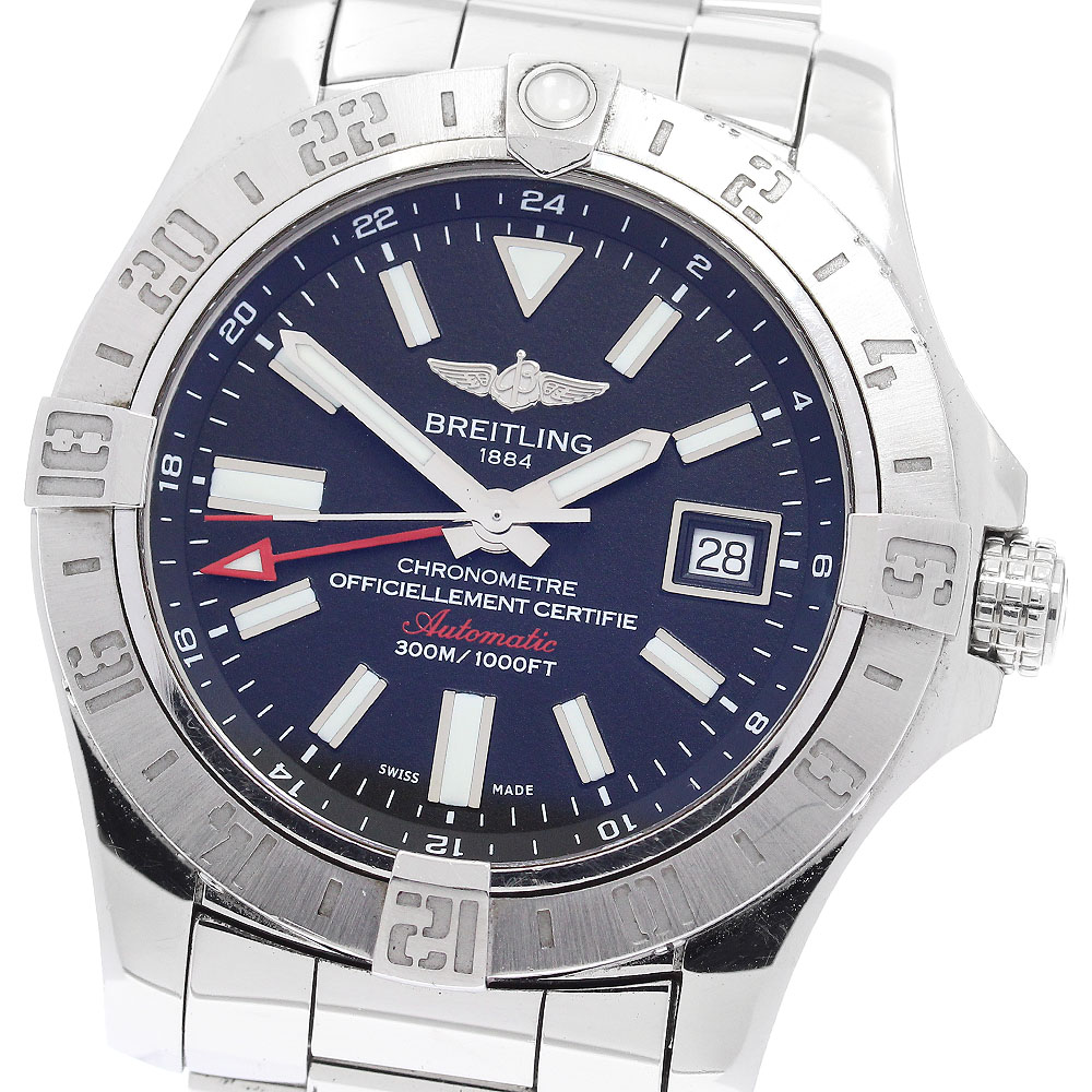 ブライト輪っか BREITLING A32390 アベンジャー2 GMT デイト 自動小銃一巻き メンズ _888486【中古】