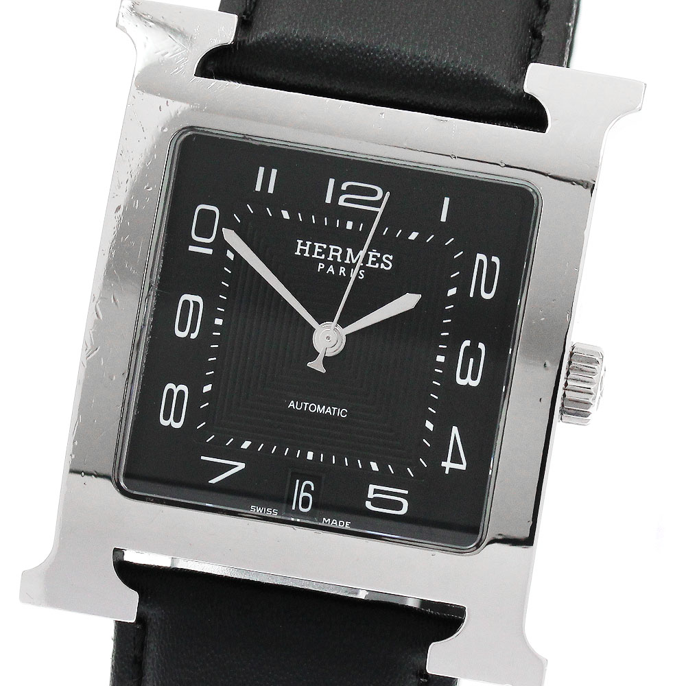 エルメス HERMES HH2.810 Hウォッチ デイト 自動巻き 黒 楽天市場】☆保証書付き【HERMES】エルメス Hウォッチ デイト