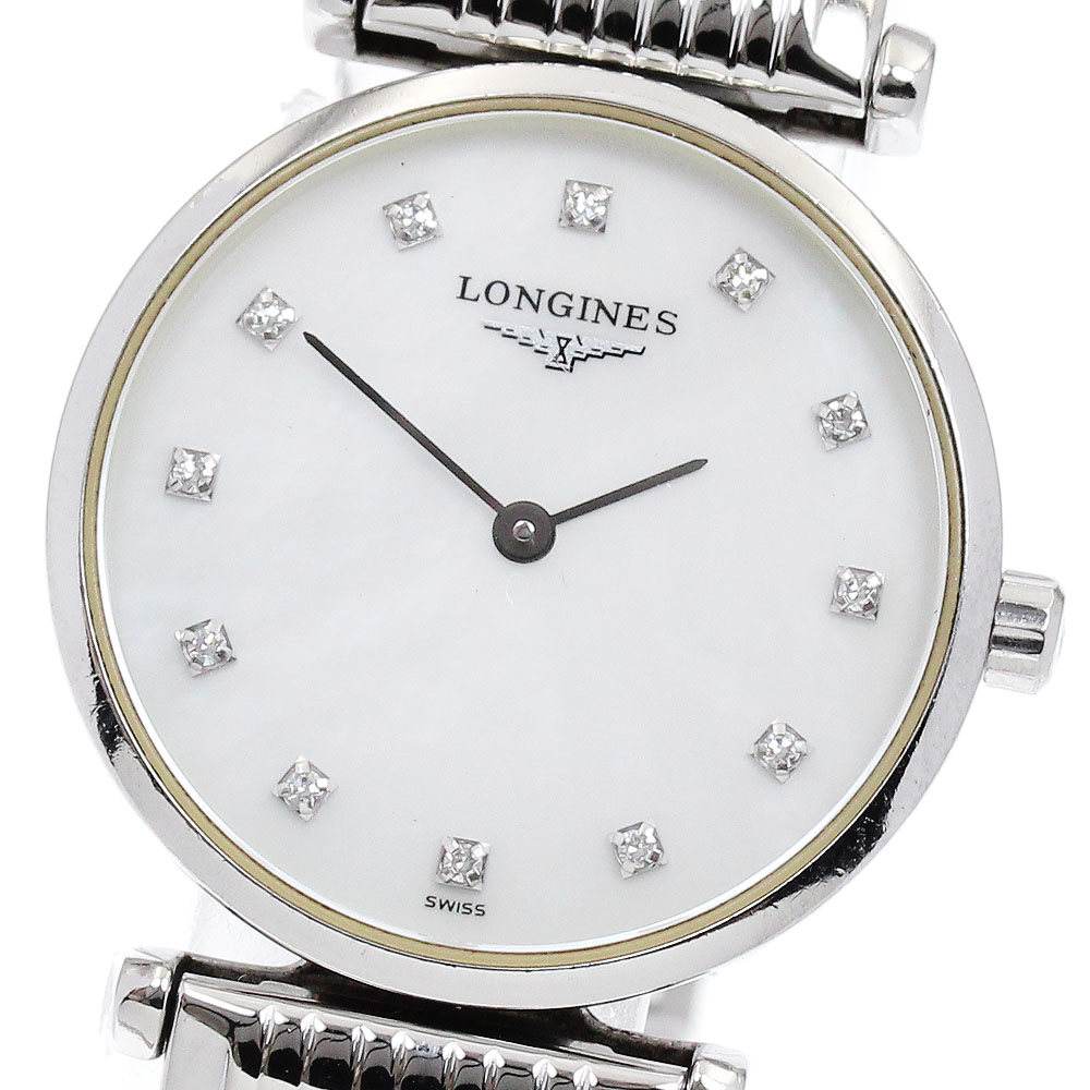 ロンジン LONGINES L4.209.4 ラ グラン 古典派音楽 ドゥ ロンジン 12P金剛石 石英 レディース _886376【中古】