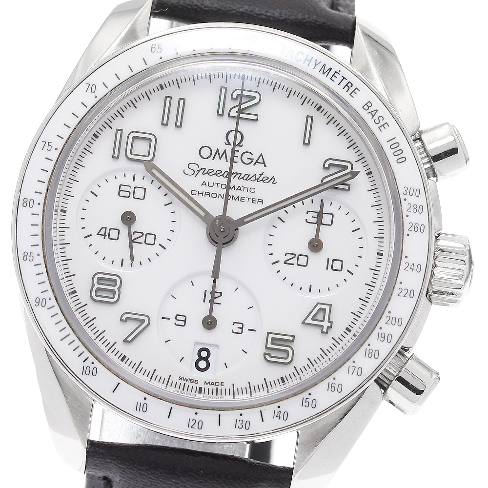 オメガ OMEGA 324.33.38.40.04.001 スピードマスター デイト クロノグラフ 自動巻き レディース _888237【中古】