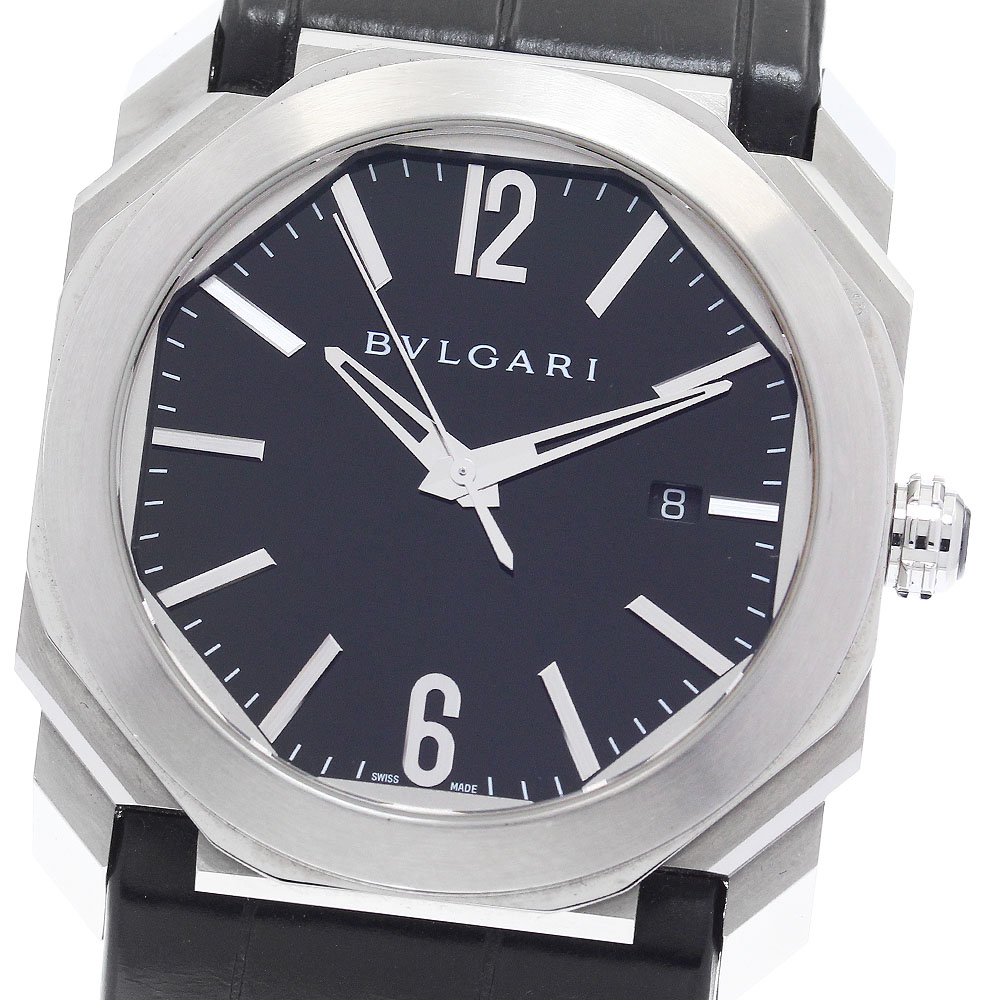 BVLGARI 手巻き時計 ホワイト/ブラック ブルガリの本気ウォッチ！！ ブルガリ オクト ローマ クロノ