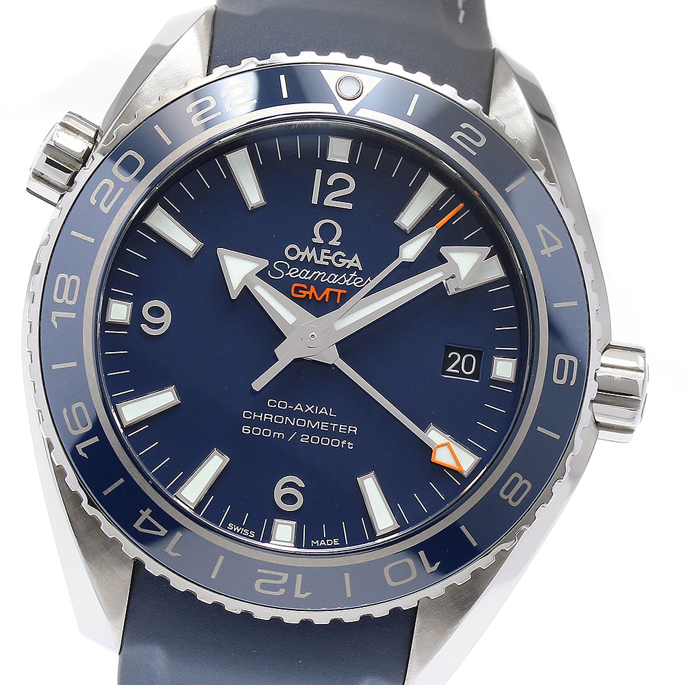 ゼロ OMEGA 232.92.44.22.03.001 シーマスター プラネットオーシャン600M デイト GMT 自動小銃一巻き メンズ 良品 御墨付き付き添い人_877566【中古】 メンズ腕時計-腕時計