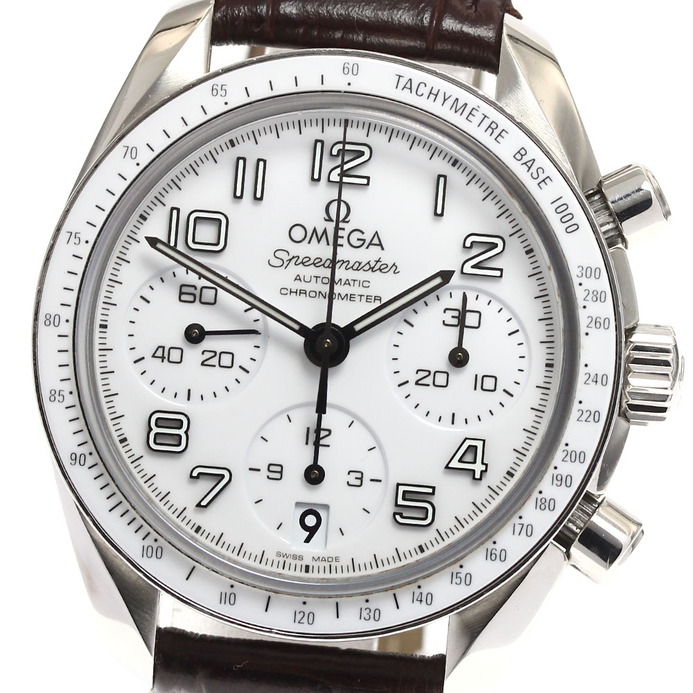 オメガ OMEGA 324.33.38.40.04.001 スピードマスター デイト クロノグラフ 自動巻き レディース _888222【中古】