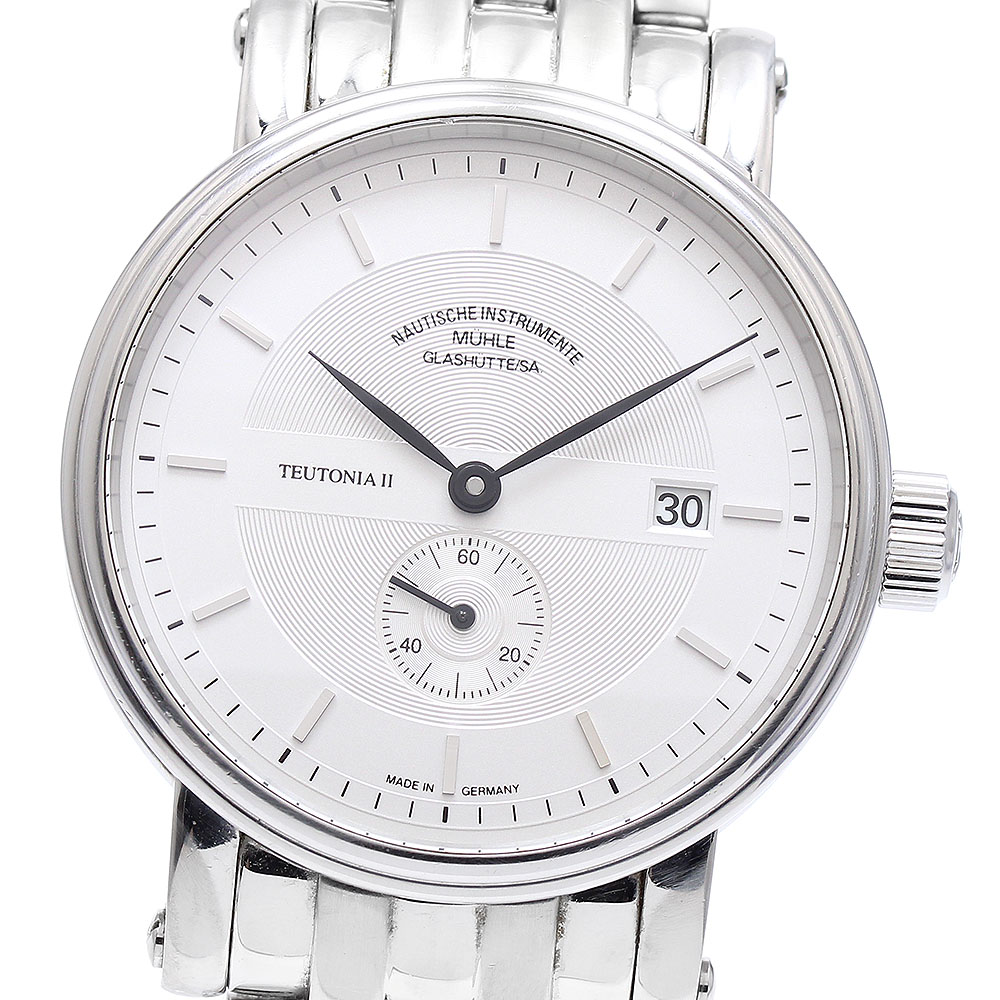 ミューレグラスヒュッテ Muhle Glashutte M1-33-40B トイトニア2 デイト 自動小銃一巻き メンズ _891573【中古】
