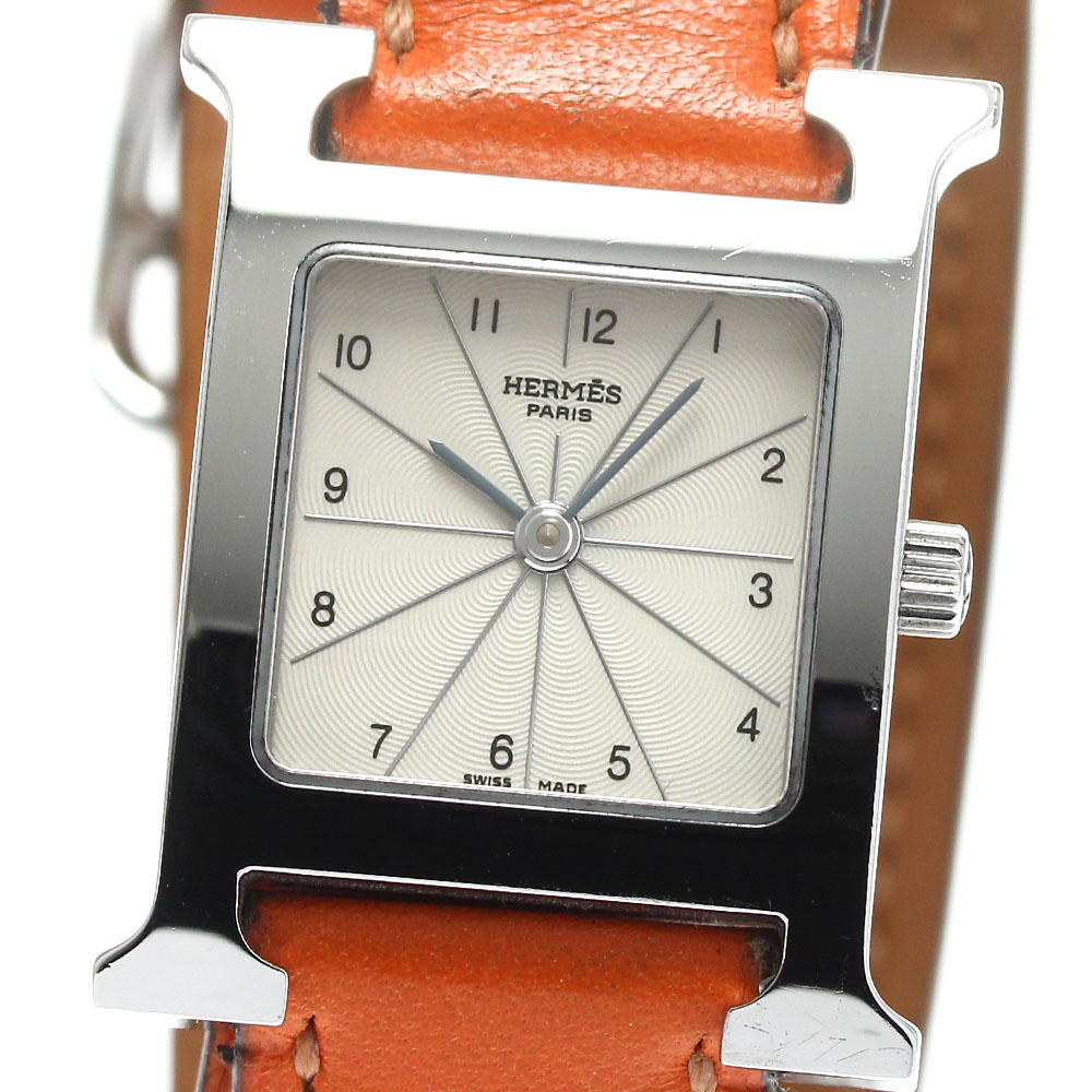 楽天市場】HERMES エルメス HウォッチPM 25mm ドゥブルトゥール HH1