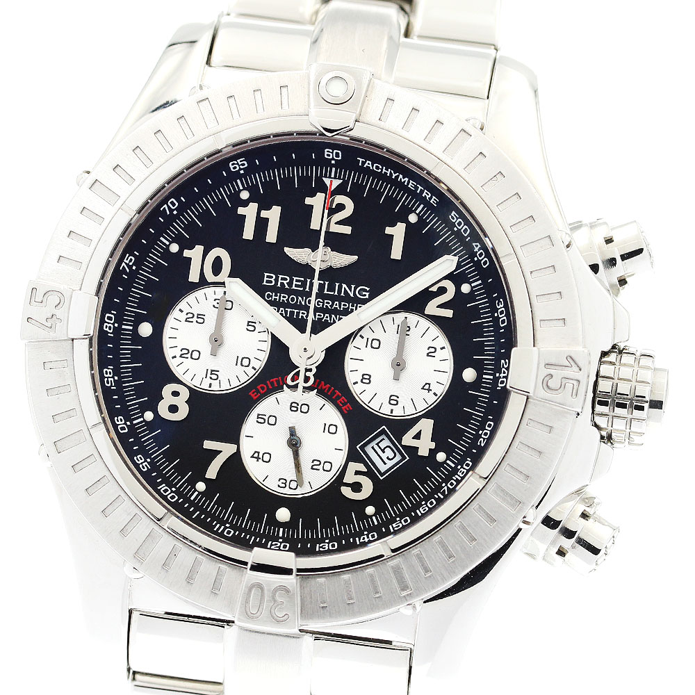 ブライトリング BREITLING A69360 アベンジャー69 クロノグラフ デイト 世界600本限定 クォーツ メンズ 良品 _895987【中古】 218,900円