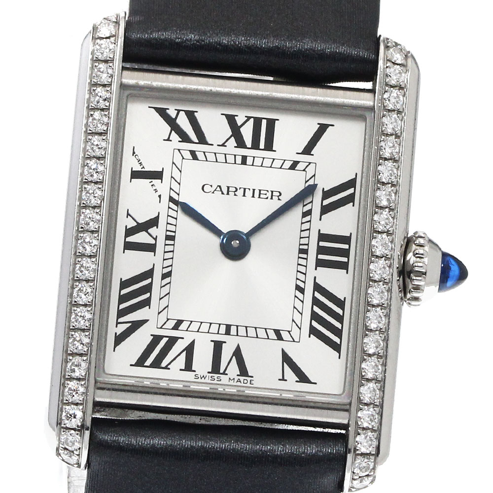 カルティエ CARTIER W4TA0016 貯蔵タンク帆柱SM ダイヤベゼル 石英 ボーイズ _892415【中古】