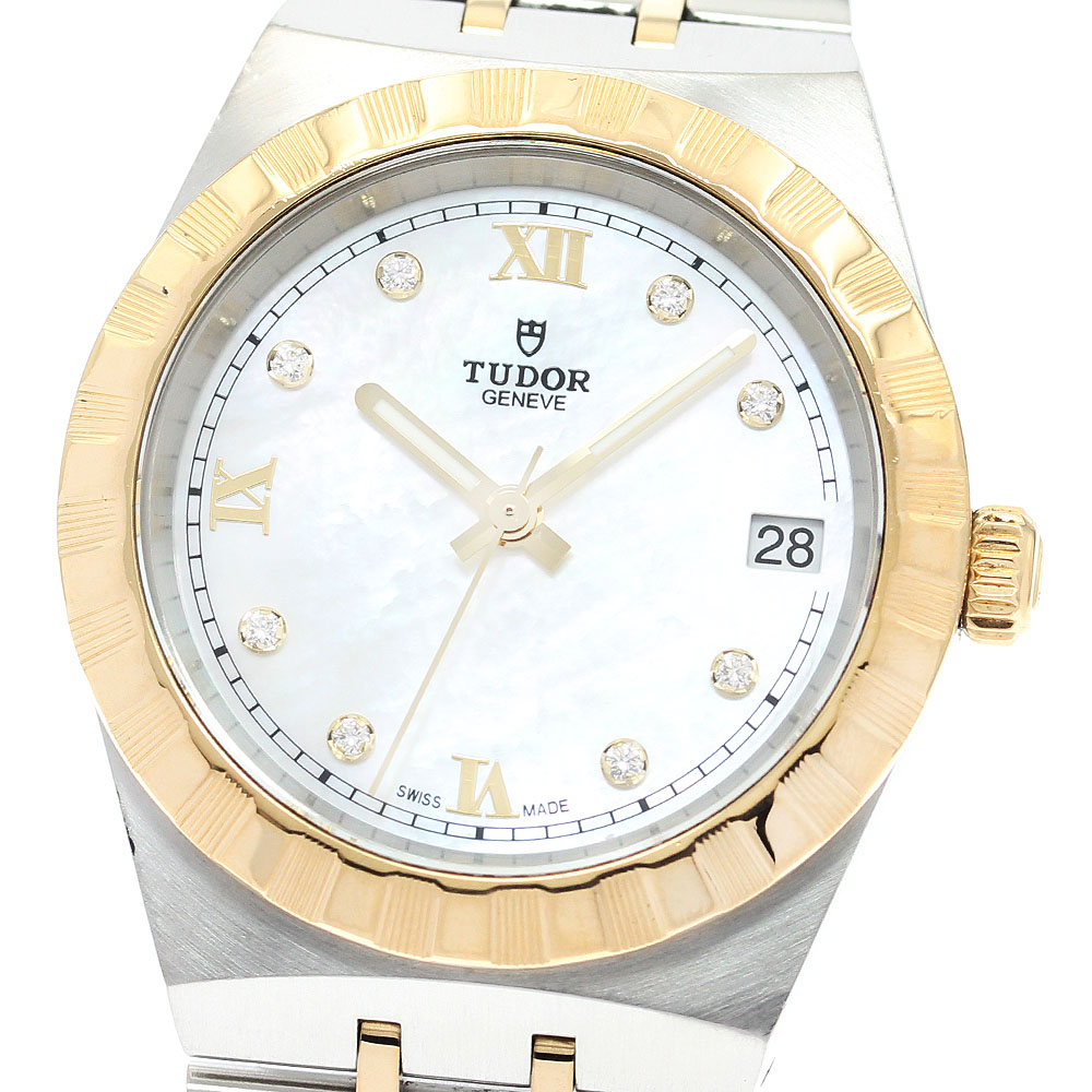 チュードル TUDOR 28403 ロイヤル デイト 8Pダイヤ 自動巻き ボーイズ 良品 保証書付き_891461【中古】|CLOSER