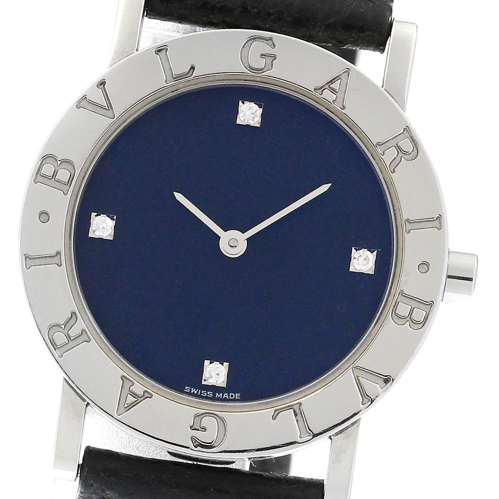 ブル小峡谷 BVLGARI BB30SLD ブルガリブルガリ デイト 4P金剛石 石英 ボーイズ _897494【中古】
