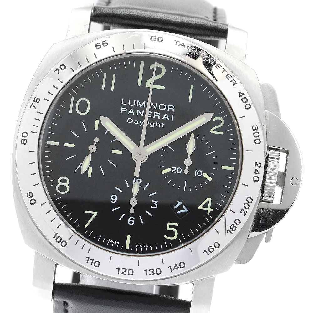 パネライ PANERAI PAM00196 ルミノール デイライト デイト クロノグラフ 自動巻き メンズ 箱・保証書付き_883153【中古】