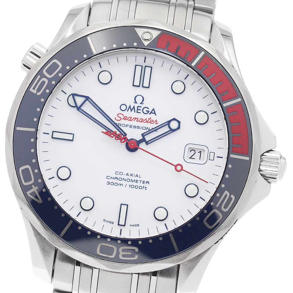オメガ OMEGA 212.32.41.20.04.001 シーマスター300 007リミテッドエディション コマンダー デイト 自動巻き メンズ _891443【中古】