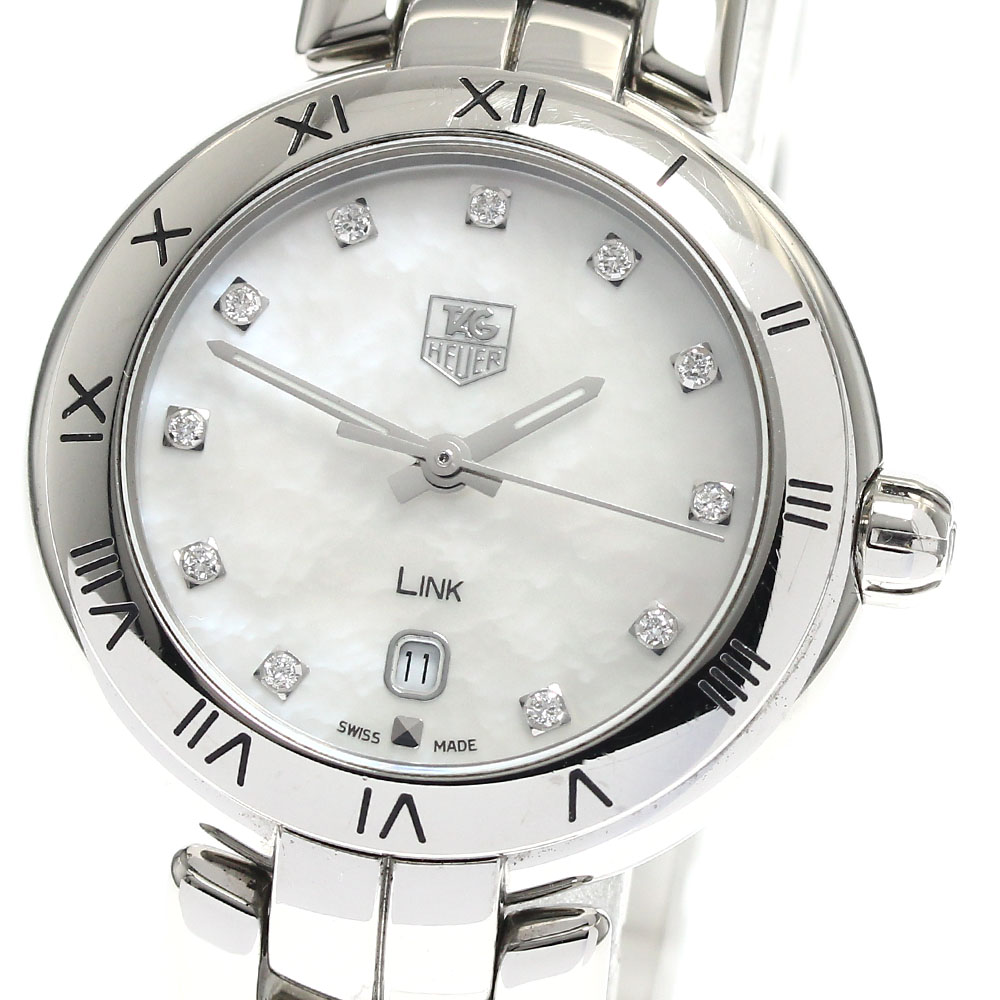 タグホイヤー TAG HEUER WAT1417.BA0954 リンク 11Pダイヤ クォーツ レディース 保証書付き_892508【中古】