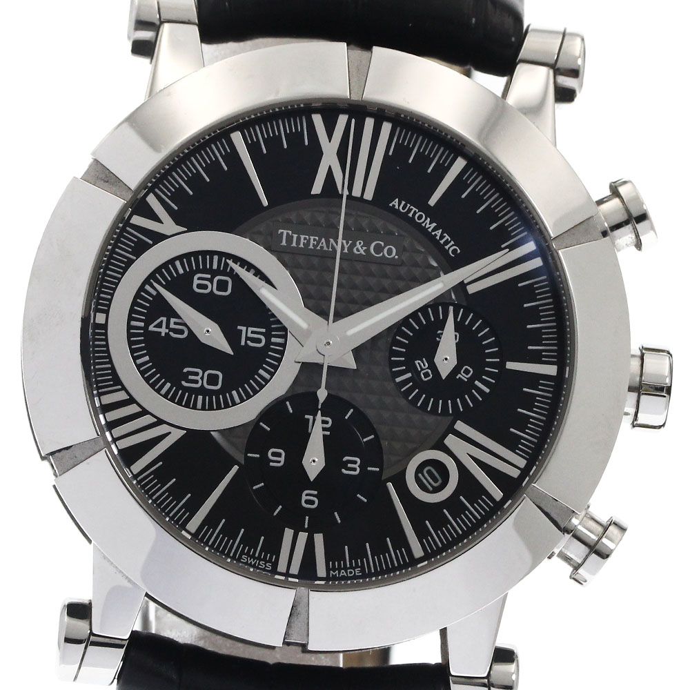 Tiffany＆Co. アトラス ジェント クロノグラフ デイト 保証書付 レンタル商品【Z1000.82.12A10A91A】TIFFANY & Co. アトラス ジェント