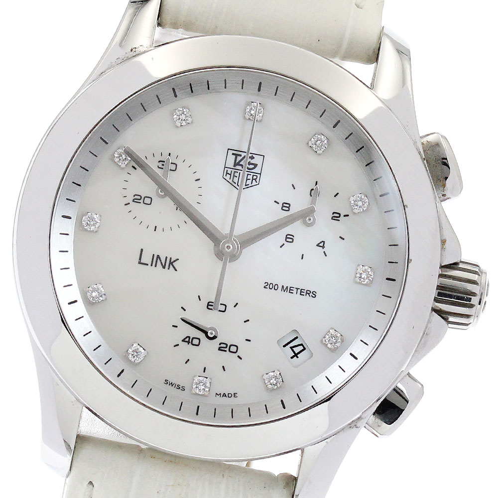 タグホイヤー TAG HEUER CJF1312/FC6189 繋がり クロノグラフ デイト 12P 石英 レディース 御墨付き付き添い人_894800【電子ボルト20】【中古】