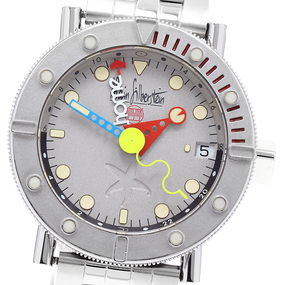 アラン・シルベスタイン Alain Silberstein 米国海兵隊員G GMT 500本制限事項 自動小銃一巻き ボーイズ 箱・御墨付き付き添い人_895372【中古】