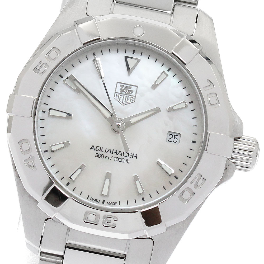 タグホイヤー TAG HEUER WAY1412.BA0920 アクアレーサー デイト クォーツ レディース 良品 保証書付き_895367【ev20】【中古】