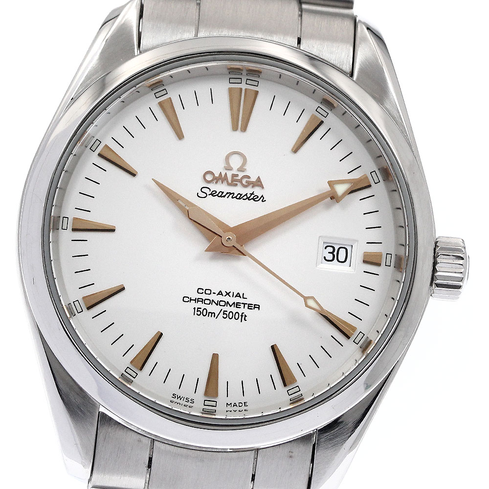 ゼロ OMEGA 2503.34 シーマスター アクアテラ コーアクシャル デイト 自動小銃一巻き メンズ 良品 _898766【中古】