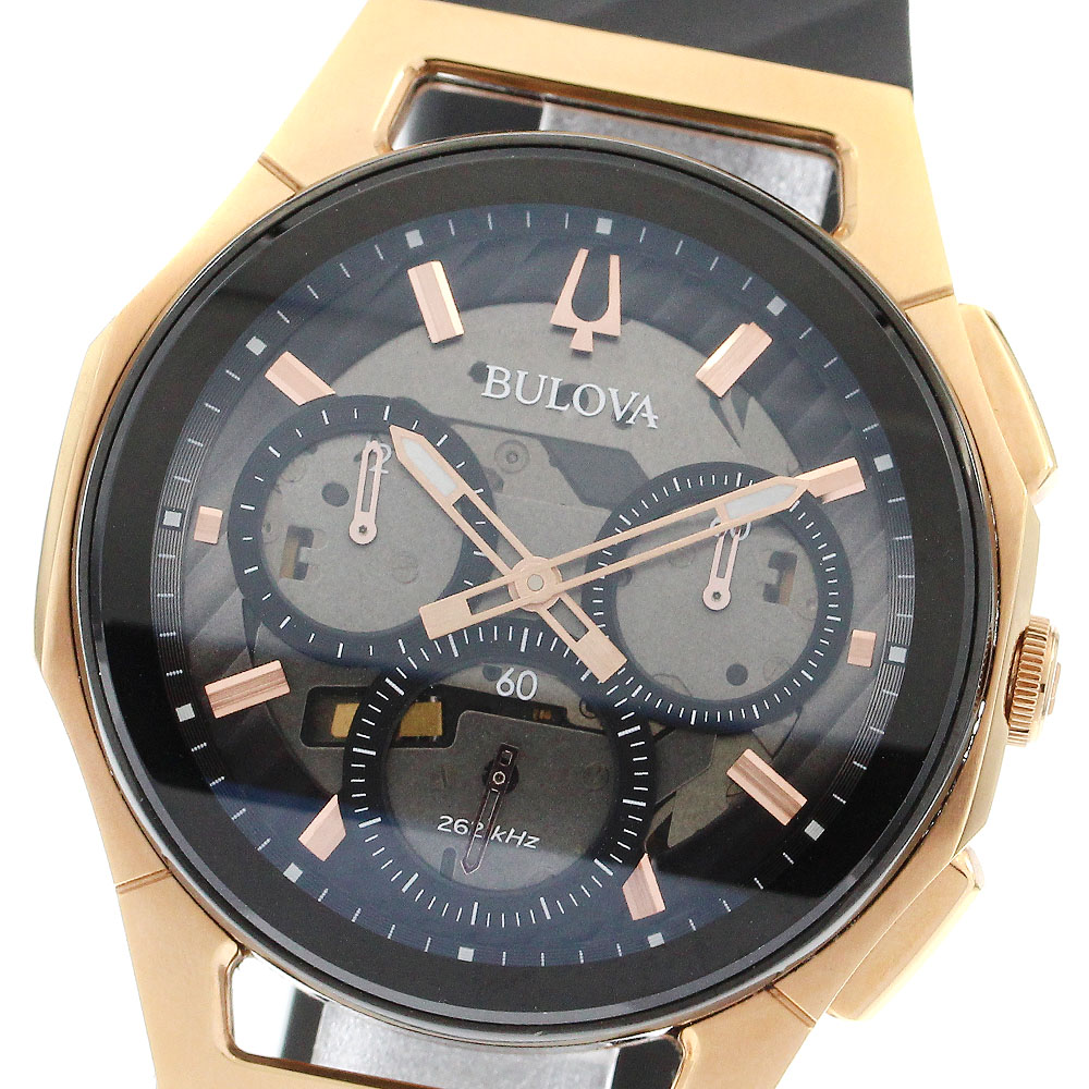 Bulova クロノグラフ 腕時計 ゴールド BVC302 ブローバ 楽天市場】☆良品 箱保付き【BULOVA】ブローバ BVC302 クロノ