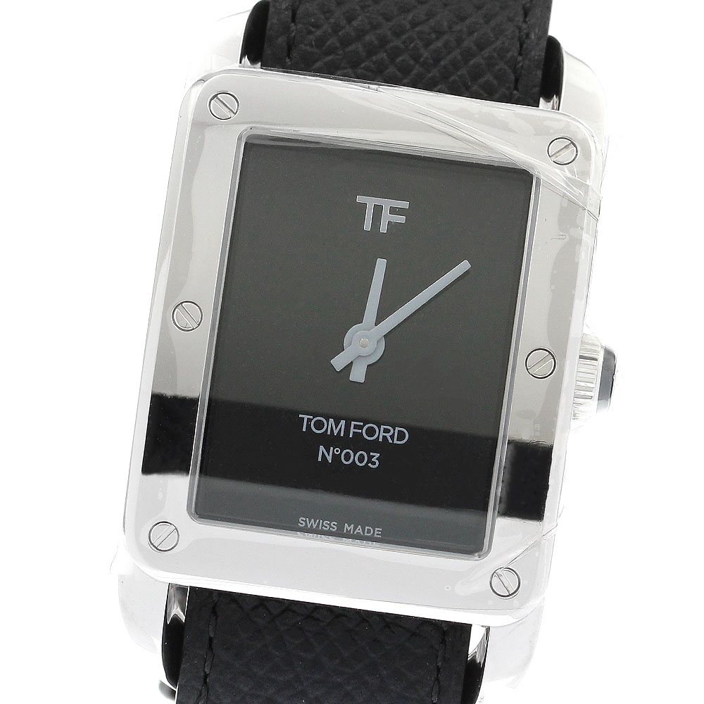 トムジェラルド・r・フォード TOM FORD TFT003001 N.003 石英 メンズ 未当て嵌める品 箱・御墨付き付き添い人_900176【電子ボルト15】【中古】