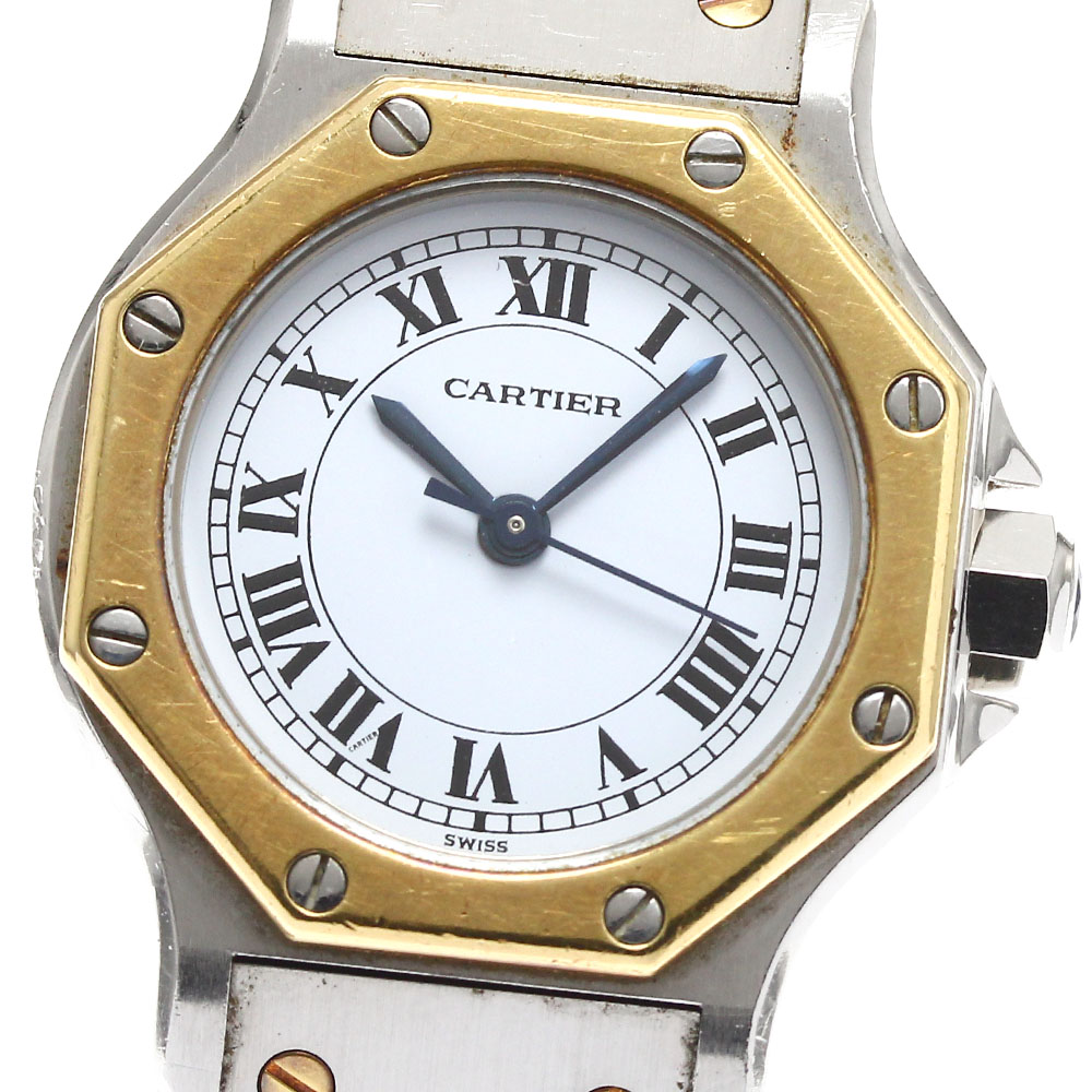 【ジャンク品】腕時計 Cartier サントスオクタゴン 楽天市場】☆訳あり【CARTIER】カルティエ サントスオクタゴンSM