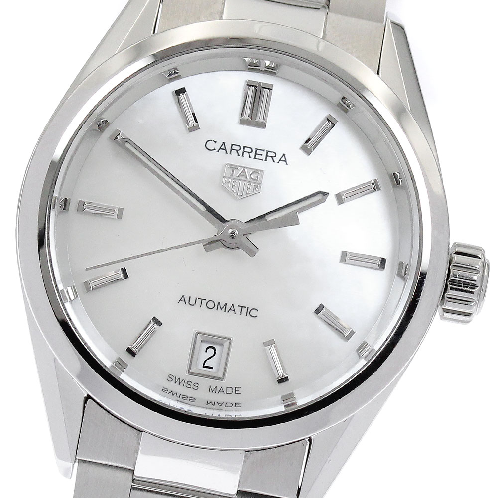 タグホイヤー TAG HEUER WBN2410 カレラ キャリバー9 デイト 貝殼文字記号盤 自動小銃一巻き レディース _897481【中古】