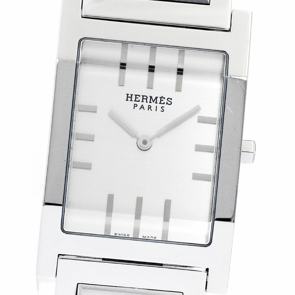 稼働　エルメス　タンデム　TA1.710 クォーツ　ホワイト HERMES エルメス タンデム 腕時計 ステンレススチール TA1.710