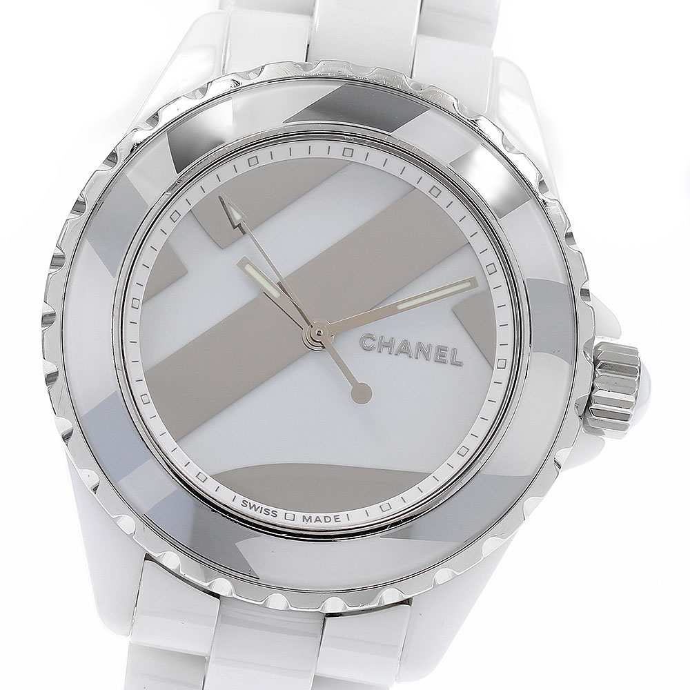 シャネル CHANEL H5582 J12 アンタイトル 38mm 白セラミック 自動巻き メンズ 保証書付き_894286【中古】｜CLOSER