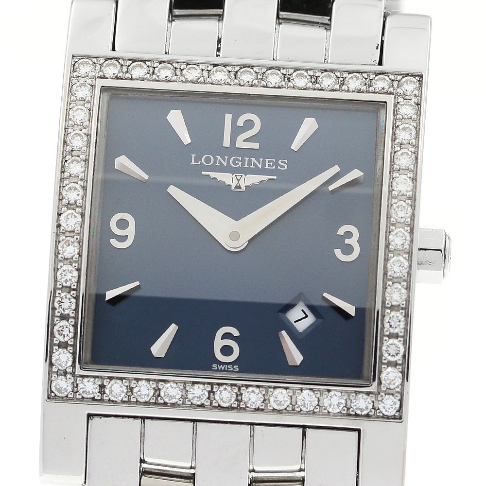 ロンジン LONGINES L5.503.0 ドルチェビータ ダイヤベゼル デイト 石英 レディース _895324【中古】