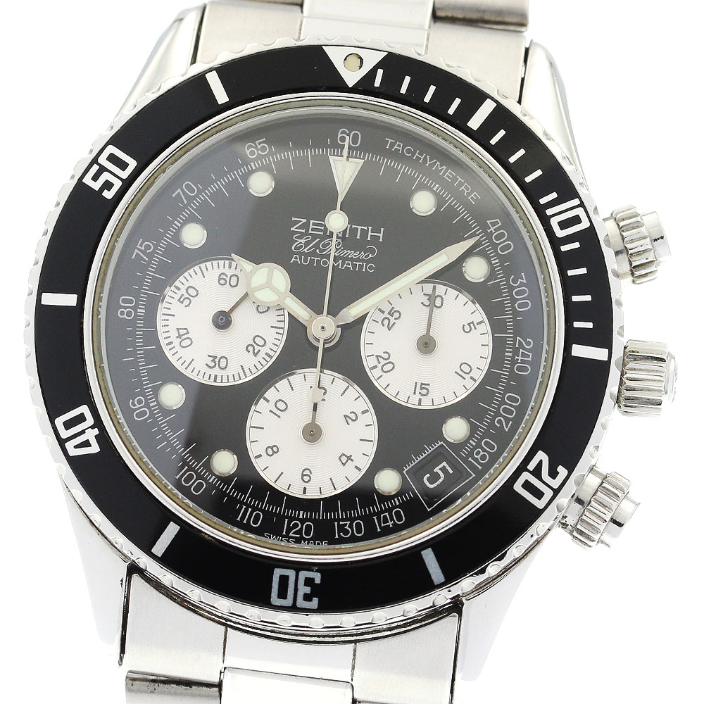 ゼニス ZENITH 02.2310.400 エルプリメロ デ・ルーカ クロノグラフ 自動巻き メンズ 保証書付き_896410【中古】