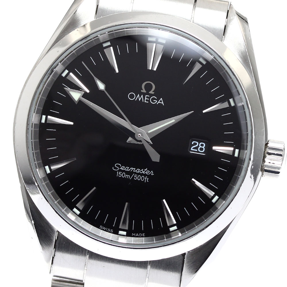 美品 オメガ 2517.50 OMEGA Seamaster トケマー:オメガ シーマスター 150M 2517.50 クオーツ 黒文字盤