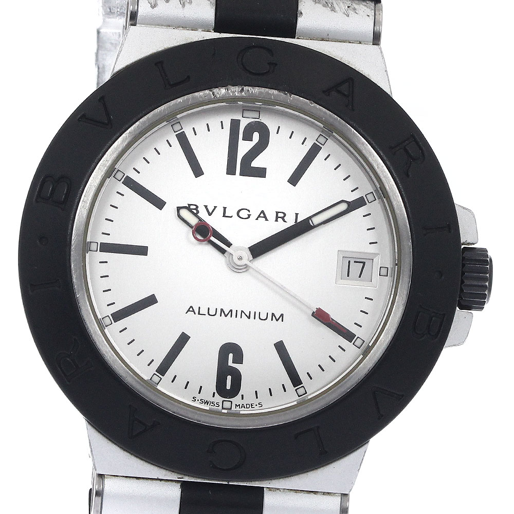 BVLGARI アルミニウムAL38TA 自動巻き38mm 美品 楽天市場】ブルガリ BVLGARI AL38TA アルミニウム デイト 自動巻き