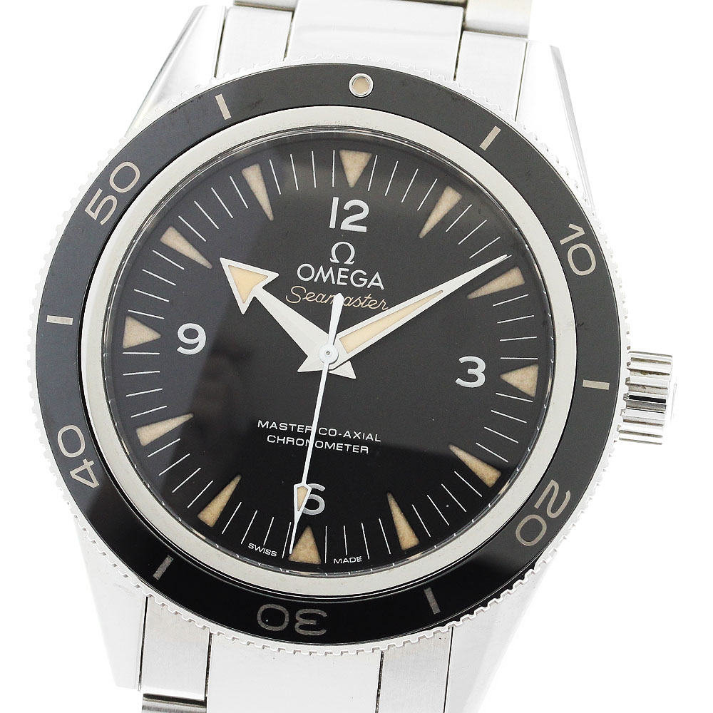 オメガ OMEGA 233.30.41.21.01.001 シーマスター300 マスターコーアクシャル 自動巻き メンズ 美品 保証書付き_902526【中古】