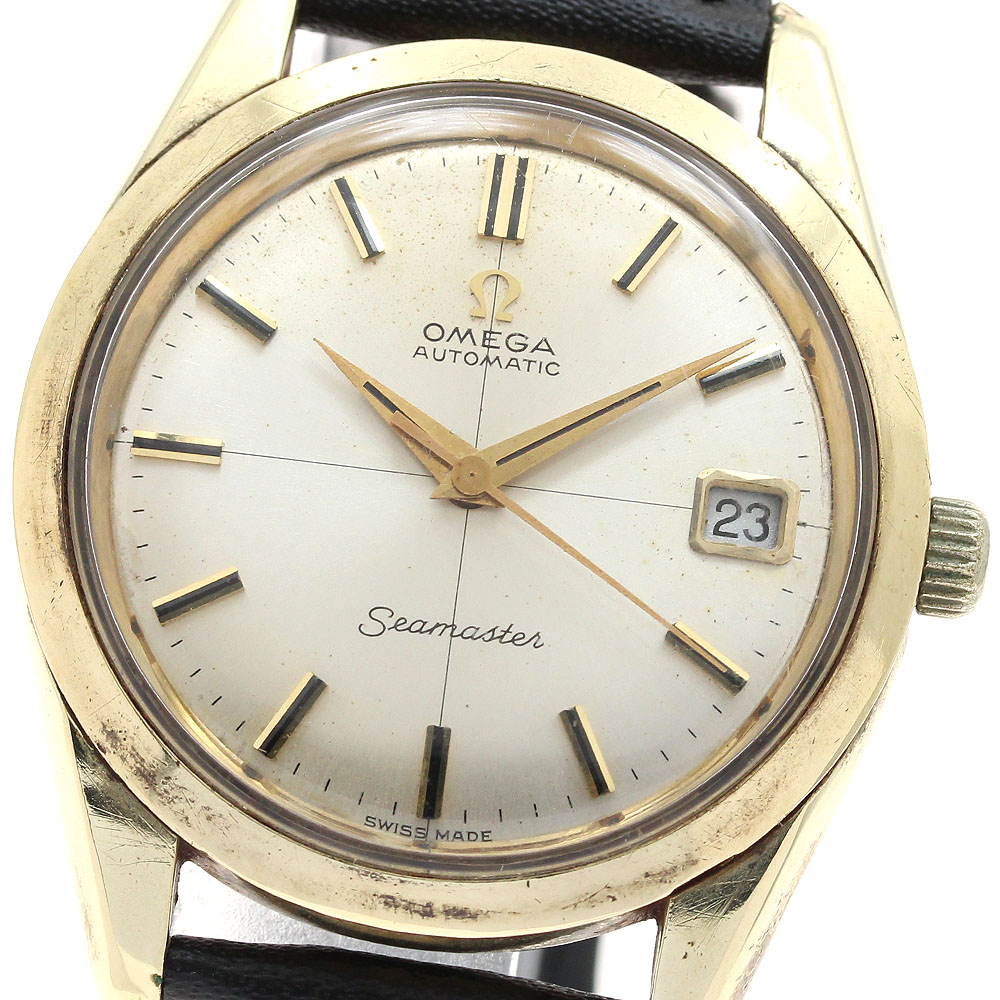 ゼロ OMEGA 166010-66 シーマスター デイト キロカロリー.565 自動小銃一巻き メンズ _900838【電子ボルト15】【中古】
