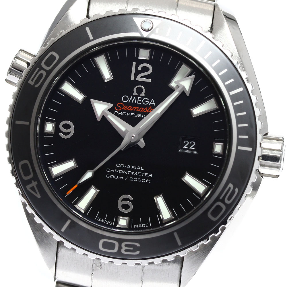 ゼロ OMEGA 232.30.38.20.01.001 シーマスター プラネットオーシャン 600M デイト コーアクシャル 自動小銃一巻き ボーイズ お墨付き付き添い人_887119【中古】