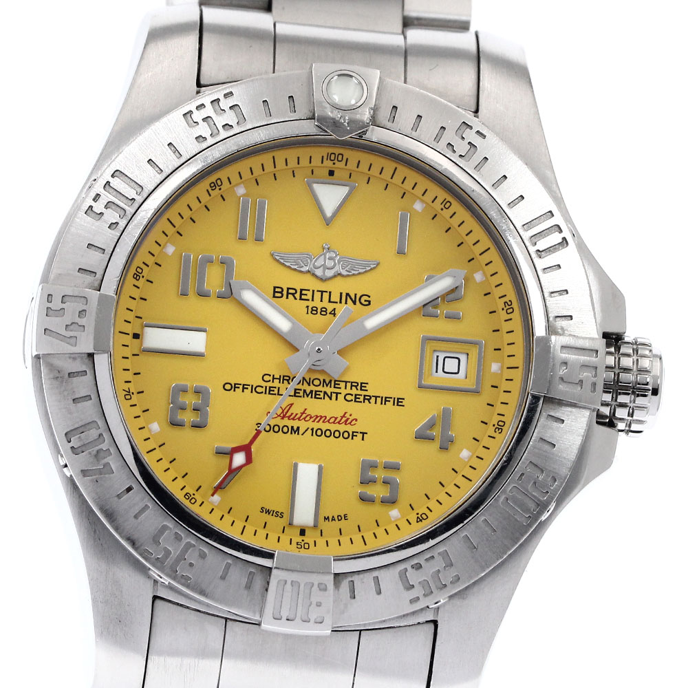 ブライト輪っか BREITLING A17331 アベンジャーII シーウルフ デイト 自動小銃一巻き メンズ _898749【中古】