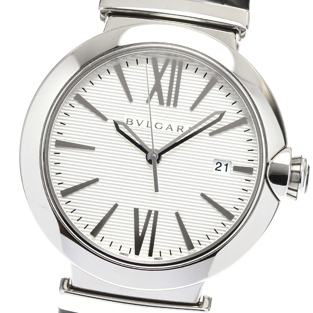 ブルガリ BVLGARI LU40S ルチェア デイト 自動巻き メンズ 保証書付き_903695【中古】