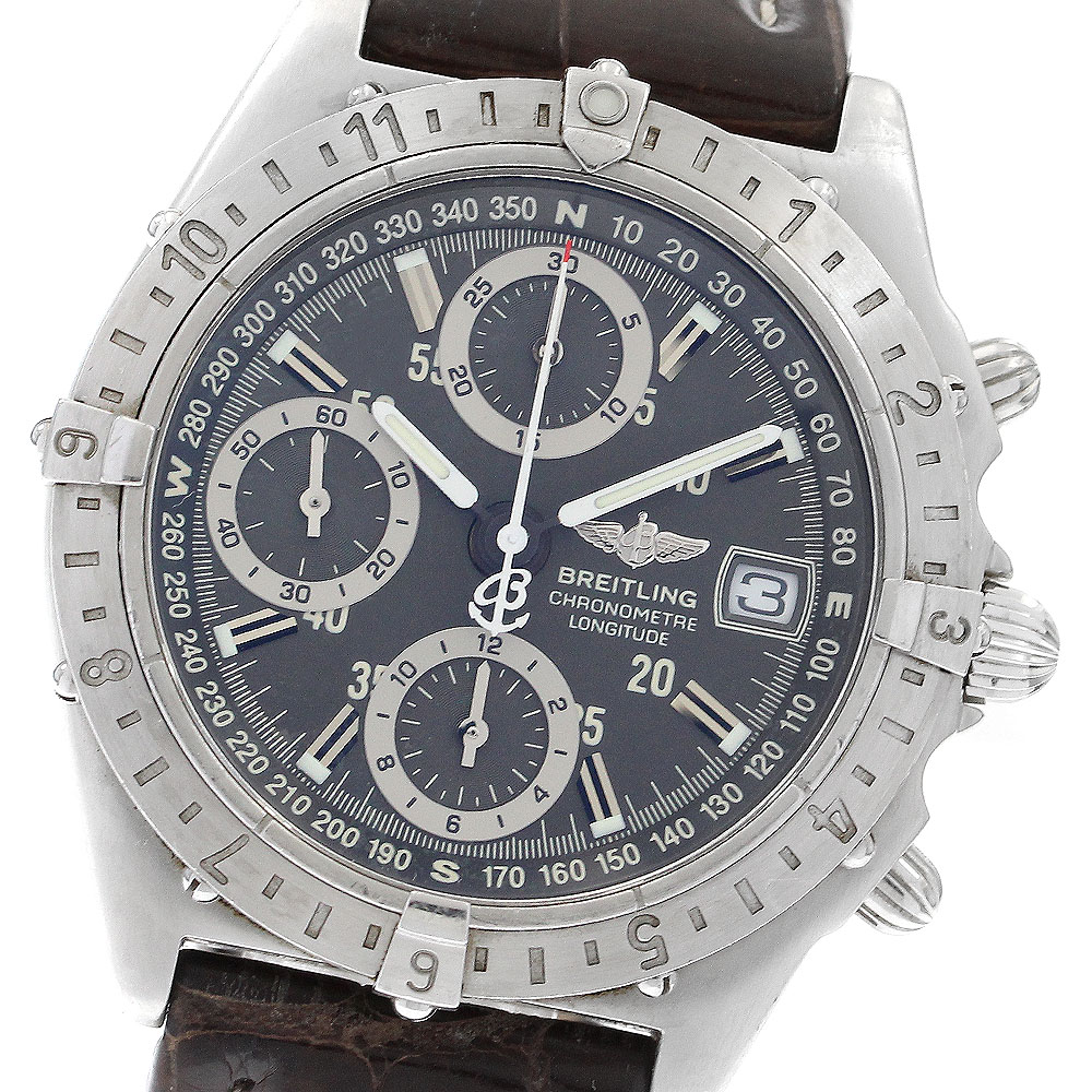 ブライト輪っか BREITLING A20348 クロノマット ロンジチュード GMT 自動小銃一巻き メンズ _883965【電子ボルト15】【中古】