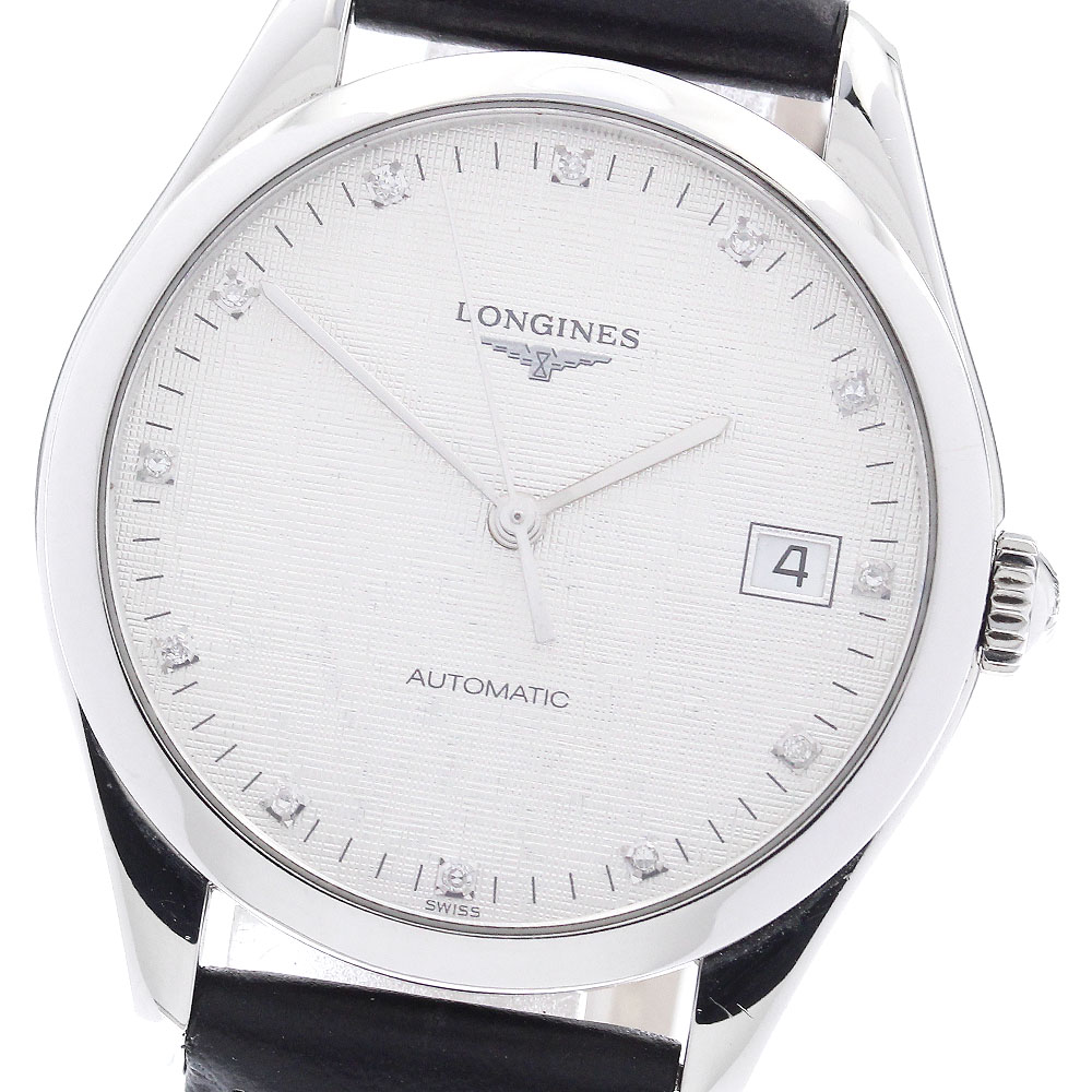 ロンジン LONGINES L4.898.4 古典派音楽 デイト 12P金剛石 自動小銃一巻き メンズ _903303【電子ボルト15】【中古】