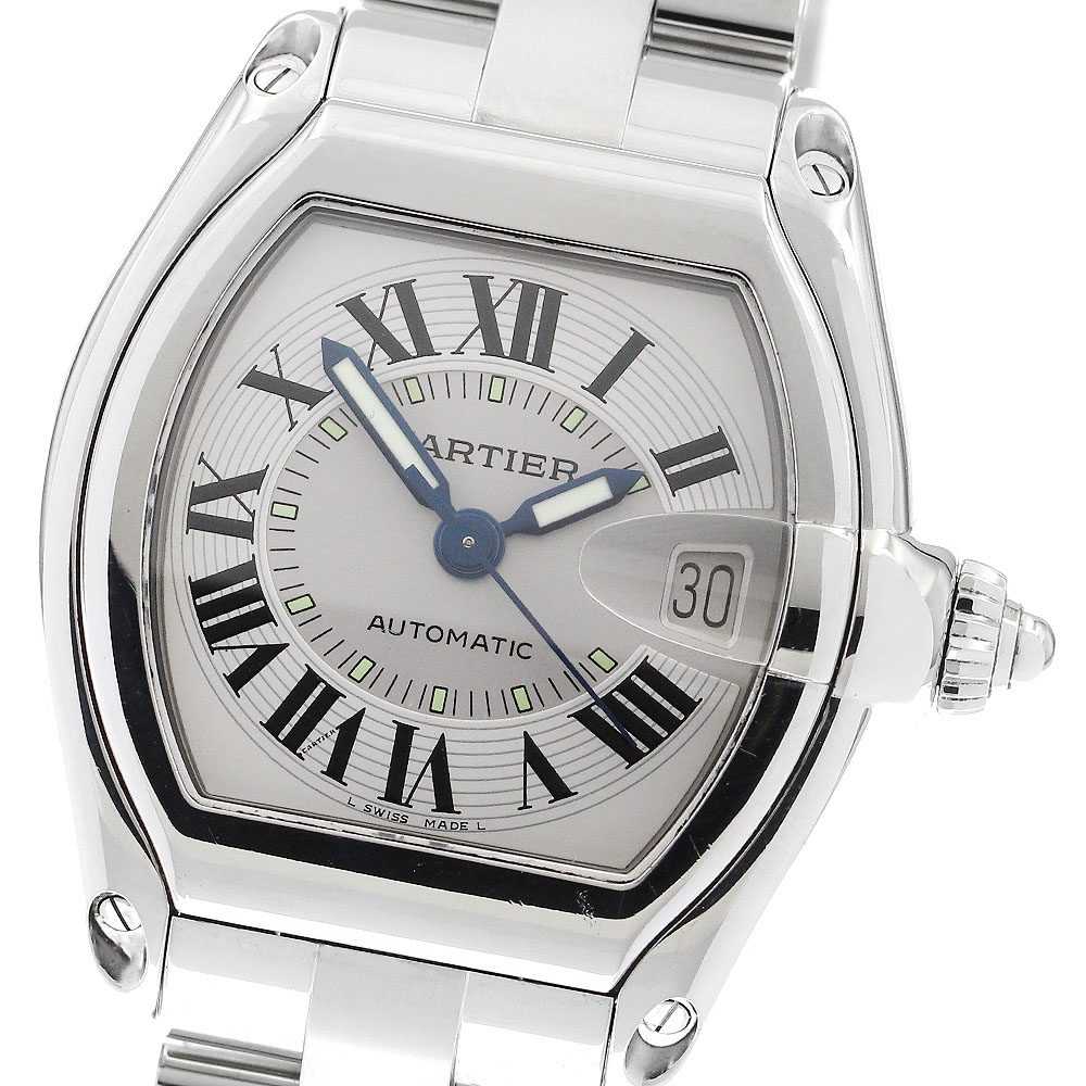 カルティエ CARTIER W62000V3 ロードスターLM デイト 自動巻き メンズ _899570【中古】 197,890円