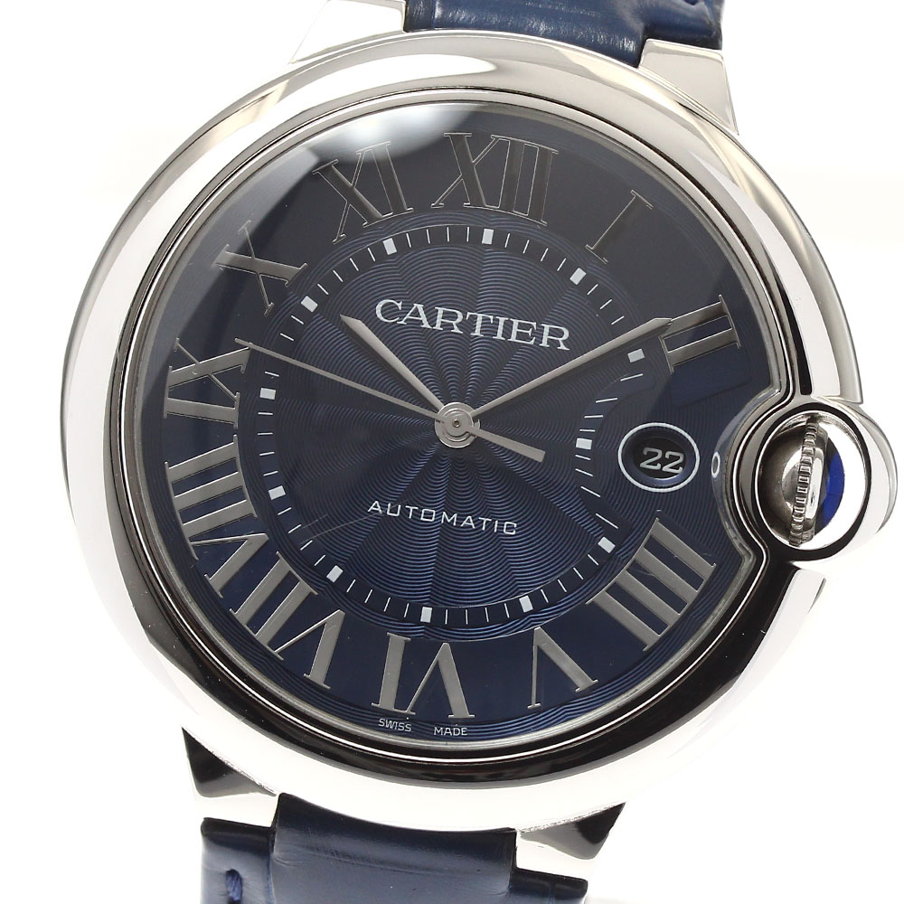 カルティエ CARTIER WSBB0025 バロンブルー デイト 自動巻き メンズ 良品 箱・保証書付き_900036【中古】