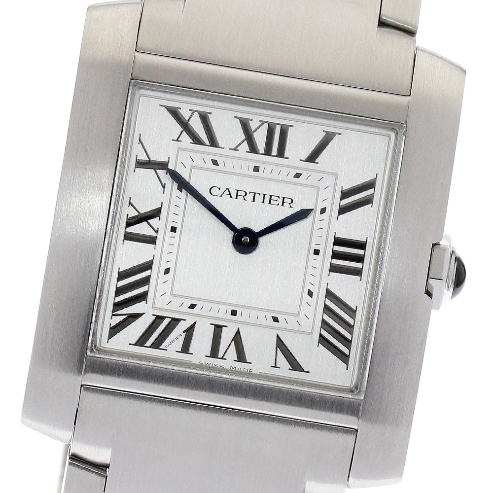 カルティエ CARTIER WSTA0074 タンクフランセーズ MM 石英 ボーイズ 良品 _904355【中古】