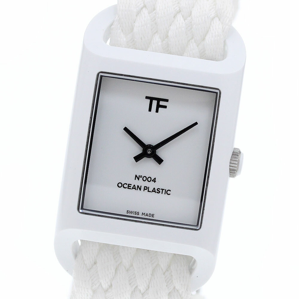 トムフォード TOM FORD TFT004002 N.004 オーシャンプラスチック タイムピース クォーツ メンズ 極美品 箱付き_904345【中古】 46,068円
