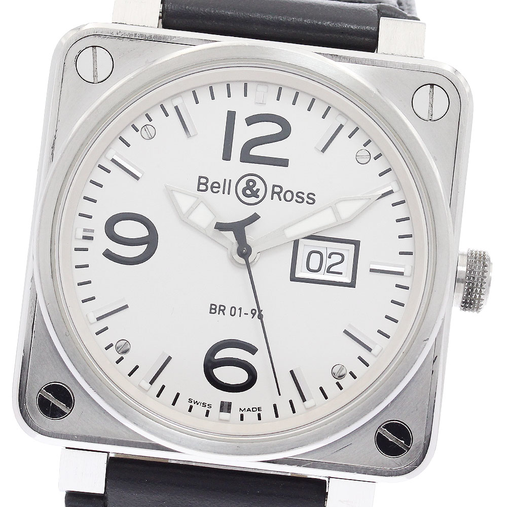 希少ベル＆ロス Bell&Ross 420Sタイプデミナー白デイト クォーツレア 希少ベル＆ロス Bell&Ross 420Sタイプデミナー白デイト クォーツ