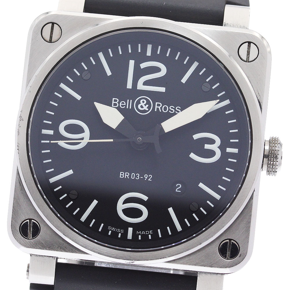 楽天市場】ベル＆ロス Bell＆Ross BR03-92-S デイト 自動巻き メンズ