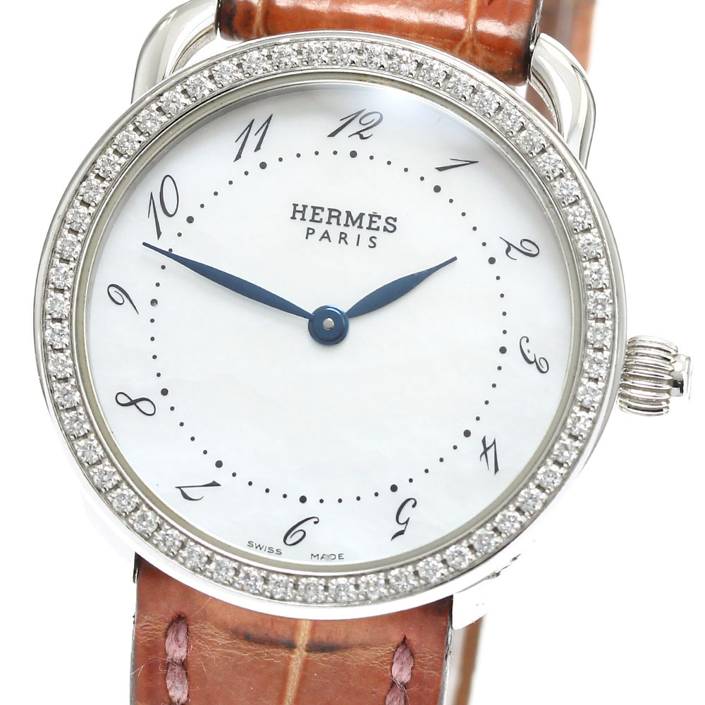 エルメス HERMES AR5.232 アルソー カザック ダイヤベゼル クォーツ レディース _936180 HERMES - エルメス HERMES AR5.232 アルソー カザック ダイヤベゼル